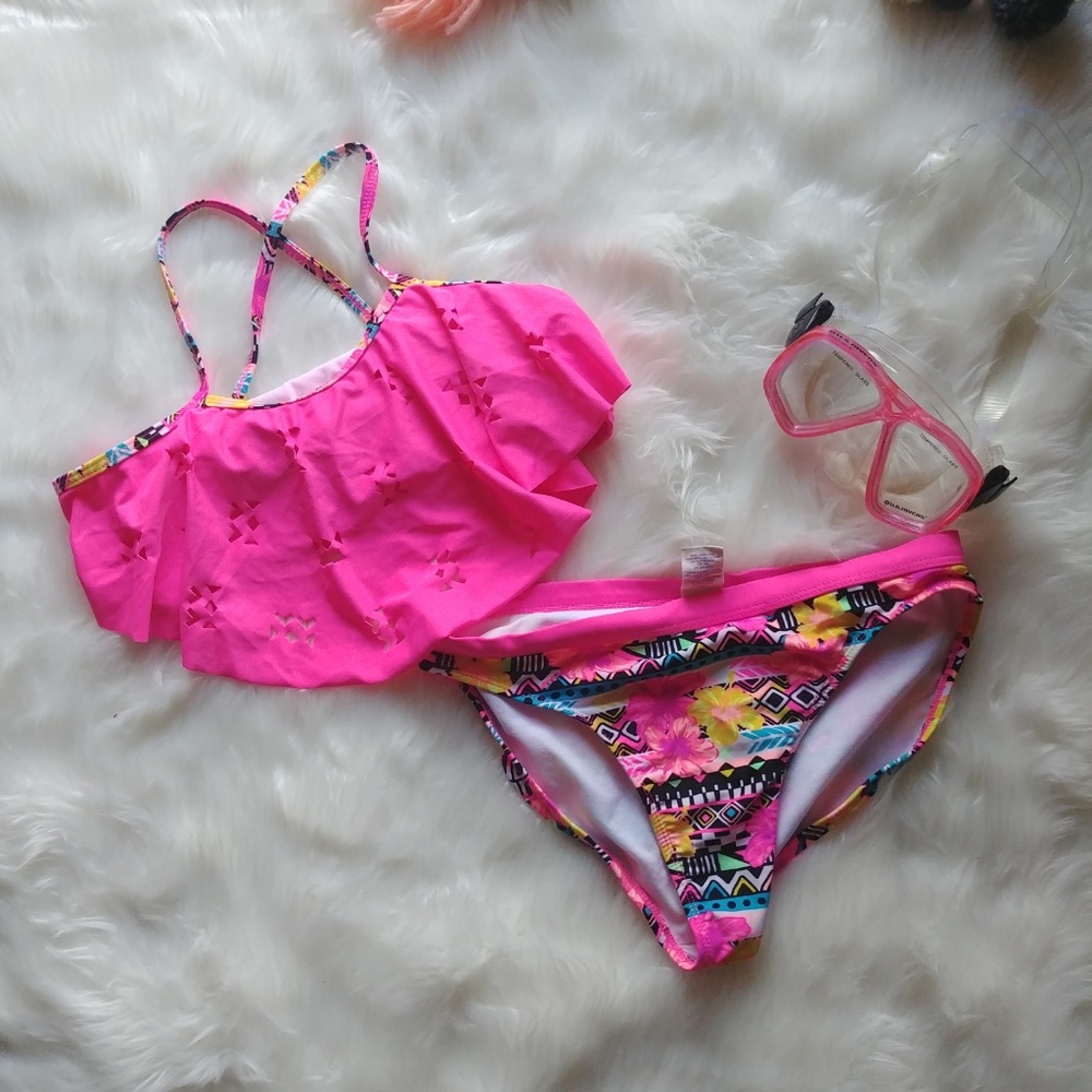 3/$12 🔴 OP Girls 2 Piece swim suit